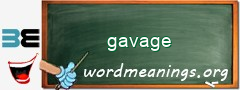 WordMeaning blackboard for gavage